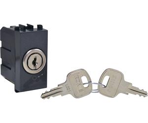Tecnomat INTERRUTTORE BIPOLARE 10A NERO CON CHIAVE
