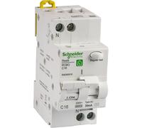 Magnetotermico differenziale 16A tipo AC 30 mA curva C 1P+N 4.5kA 2M R9D60616 - Schneider