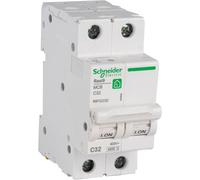 Tecnomat INTERRUTTORE MAGNETOTERMICO SCHNEIDER 2P 32A4,5kA CURVA C 2 MODULI