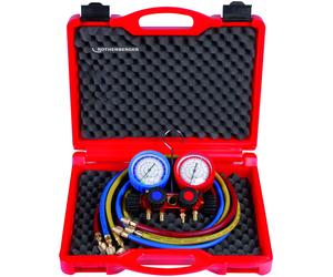 Tecnomat KIT GRUPPO MANOMETRICO ROTHENBERGER CON FLESSIBILI PER GAS R410 E R32