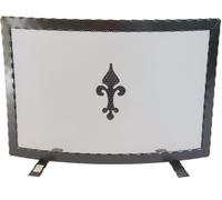SCHERMI PARASCINTILLE IN FERRO BATTUTO CURVO CM.68X18X47 CAMINO CAMINETTO