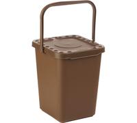 Pattumiera raccolta differenziata ecoplus chiusa marrone 10 litri
