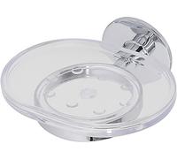 Tecnomat PORTASAPONE SERIE IDEA ZINCO CROMATO CON PIATTINO IN PLASTICA FISSAGGIO VITE E ADESIVO 3M