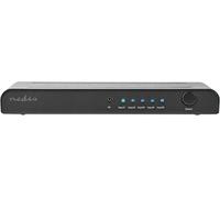 Nedis HDMI ™ Switch - 5 porte - 5 ingressi HDMI™ - 1 uscita HDMI™ - 18 Gbps - Controllo remoto - Metallo - Antracite
