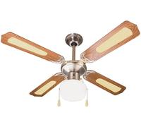 Ventilatore Soffitto 4 Pale 107cm In Legno Con Luce 3 Velocità Zephir ZFS9107M [EEK: NON APPLICABILE]