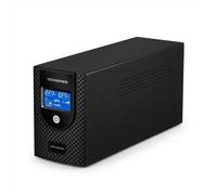 TECNONEW TN-800VA UPS per Computer 800VA 360Watt, Gruppo di Continuità per PC, Tecnologia Line Interactive, AVR, 2 Uscite Schuko, Display LCD