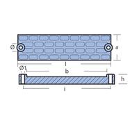 Tecnoseal 00805 Anodo Piastra per Mercury SUPERAMERICA Piastra SUPERAMERICA
