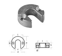 Tecnoseal 00817AL Anodo Collare per Trim Mercruiser Alpha Piston Alluminio