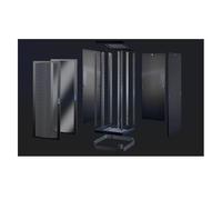 Tecnosteel Armadio Tecno A Pavimento C/PORTA Anteriore In Vetro Pannelli Laterali E Posteriore Ciechi Zoccolo H.100MM Montanti Anteriori 19 F8642N