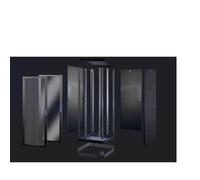 Tecnosteel Armadio Tecno A Pavimento C/PORTA Anteriore In Vetro Pannelli Laterali E Posteriore Ciechi Zoccolo H.100MM Montanti Ant Post 19 F8842N