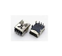 TecnoStore® 2X CONNETTORE MINI USB B femmina 5 poli 90° pcb smd connector mini jack F pin pc