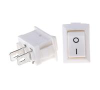 TecnoStore® MINI INTERRUTTORE 10 * 15mm rettangolare BIANCO 2 CONTATTI 250V 3A ON/OFF SWITCH