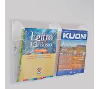 TECNOSTYL - IC001 - Portariviste da parete Ice - tasca A4 - Tecnostyl - set 2 pezzi - 50507 - Conf. da 1 Pz.