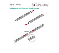 Tecnosystemi Diffusore lineare di mandata a scomparsa in alluminio con serranda a 3 feritoie