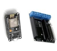 TECNOULAB 1 pezzi Scheda di sviluppo NodeMCU + 1 pezzi kit scheda di azionamento motore ESP-12E per auto robot intelligente