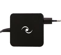 Tecnoware Power Systems Caricatore USB-C 65W, Compatibile con MacBook, Lenovo, Asus, Tecnologia Power Delivery, Protezione Completa, Cavo 210 cm, Nero, 65W