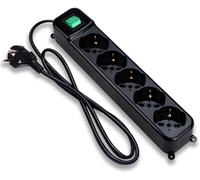Tecnoware Multipresa - Ciabatta Elettrica con 5 Uscite SCHUKO/ITALIA 10/16A Incl