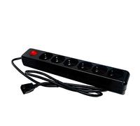 Tecnoware Multipresa Filtrata per UPS - Ciabatta con Protezione di Sicurezza e Interruttore Luminoso- Spina Ingresso IE - 5 Uscite Filtrate Inclinatae 45 Gradi Tipo SCHUKO/ITALIA 10/16 A