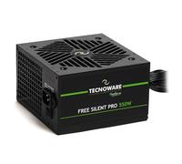 Tecnoware Power Systems Alimentatore Free Silent PRO 550 per PC Evoluti con Scheda Grafica NVIDIA GeForce GTX - RTX, Ventola Silenziosa, connettori PCI-E, CPU 4+4, SATA, Molex
