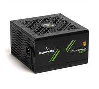 Tecnoware Alimentatore Typhoon 850W, 80 PLUS Gold, Full Modular, Ventola Silenziosa 12cm, Condensatori Giapponesi 105°C, Circuito DC-DC, Cavi Flat