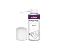 Tecnoware Power Systems Easy Service Aria Compressa, Spary da 400 ml, con Cannuccia Lunga, per Pulizia Computer, Testine, Tastiere, Schede Elettroniche, TV, Hi-Fi, Bianco