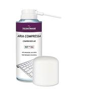 Tecnoware Power Systems Easy Service Aria Compressa, Spary da 400 ml, con Cannuccia Lunga, per Pulizia Computer, Testine, Tastiere, Schede Elettroniche, TV, Hi-Fi, Bianco