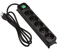 Tecnoware Power Systems - Electrical Power Strip with 5 Outlets (Schuko/Italia 1