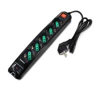 MULTIPRESA TECNOWARE 5 POSTI inclinati 45° Tipo Schuko/Italia 10/16A+1P USB A 1P