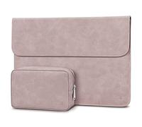 TECOOL 13 Pollici Custodia PC Portatile, Borsa Sleeve Protettiva in Ecopelle per 2022 MacBook Air M2, MacBook Air 13 M1 2020-2018,2022 MacBook PRO 13 M2 M1 2020-2016,Surface PRO X 7-3,XPS 13 - Rosa