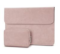 TECOOL 13 Pollici Custodia PC Portatile, Borsa Sleeve Protettiva in EcoPelle per 2022 MacBook Air M2, MacBook Air 13 M1 2020-2018, 2022 MacBook Pro 13 M2 M1 2020-2016, Surface Pro, XPS 13 - BabyRosa