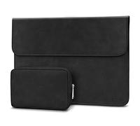 TECOOL 13 Pollici Custodia PC Portatile, Borsa Sleeve Protettiva in Ecopelle per 2022 MacBook Air M2, MacBook Air 13 M1 2020-2018,2022 MacBook PRO 13 M2 M1 2020-2016,Surface PRO X 7-3,XPS 13 - Nero