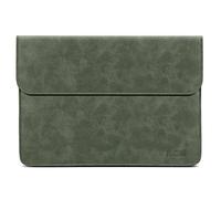 TECOOL 13 Pollici Custodia PC Portatile, Borsa Sleeve Protettiva in Pelle per 2022 MacBook Air M2, MacBook Air 13 M1 2020-2018,2022 MacBook PRO 13 M2 M1 2020-2016, Surface PRO X 8-3,XPS 13-Verde