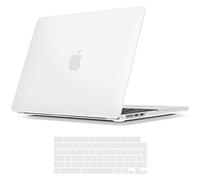 TECOOL Cover compatibile con MacBook Air M4 M3 M2 13,6 Pollici 2022 2024 2025 (A3240 A3113 A2681), Custodia Rigida Protettiva Sottile in Plastica e Copritastiera UE, Traslucido