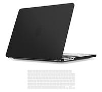 TECOOL Cover compatibile con MacBook Air M5 M4 M3 M2 13,6 Pollici 2022-2026 A3449 A3240 A3113 A2681, Custodia Rigida Protettiva Sottile in Plastica e Copritastiera UE, Nero