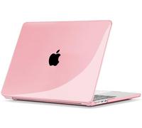 TECOOL Cover compatibile con MacBook Air M5 M4 M3 M2 13,6 Pollici 2026 2025 2024 2022 (A3449 A3240 A3113 A2681), Custodia Rigida Protettiva Sottile in Plastica, Cristallo Fucsia