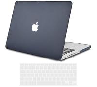 TECOOL Cover compatibile con MacBook Pro 13 Pollici Retina 2015 2014 2013 fine 2012 (A1502 A1425), Custodia Rigida Protettiva Sottile in Plastica e Copritastiera UE, Grigio-Nero