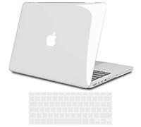 TECOOL Cover compatibile con MacBook Pro 13 Pollici Retina 2015 2014 2013 fine 2012 (A1502 A1425), Custodia Rigida Protettiva Sottile in Plastica Superficie Lucida e Copritastiera UE, Trasparente