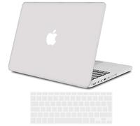 TECOOL Cover compatibile con MacBook Pro 13 Pollici Retina 2015 2014 2013 fine 2012 (A1502 A1425), Custodia Rigida Protettiva Sottile in Plastica e Copritastiera UE, Blanco Escarcha