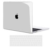 TECOOL Cover compatibile con MacBook Pro 15 Pollici 2019 2018 2017 2016 (A1990 A1707) con Touch Bar, Custodia Rigida Protettiva Sottile in Plastica e Copritastiera UE, Cristallo Trasparente