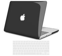 TECOOL Cover compatibile con MacBook Pro 15 Pollici Retina 2015 2014 2013 2012 (A1398), Custodia Rigida Protettiva Sottile in Plastica e Copritastiera UE, Cristallo Nero