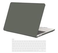 TECOOL Cover compatibile con MacBook Pro 16 Pollici 2020 2019 (A2141) con Touch Bar, Custodia Rigida Protettiva Sottile in Plastica e Copritastiera UE, Verde Militare