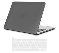 TECOOL Cover compatibile con MacBook Pro 16 Pollici 2020 2019 (A2141) con Touch Bar, Custodia Rigida Protettiva Sottile in Plastica e Copritastiera UE, Grigio
