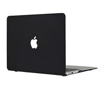 TECOOL Cover compatibile con vecchio MacBook Air 13 Pollici 2010-2017 (A1466 1369), Custodia Rigida Protettiva Sottile in Plastica Superficie Opaca, Nero