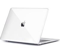 TECOOL Cover per MacBook Air M1 (A2337) e MacBook Air 13 Pollici Retina 2020 2019 2018 (A2179 A1932), Custodia Rigida Protettiva Sottile in Plastica Superficie Liscia, Trasparente