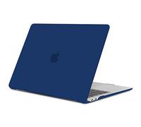 TECOOL Cover per MacBook Air M1 (A2337) e MacBook Air 13 Pollici Retina 2020 2019 2018 (A2179 A1932), Custodia Rigida Protettiva Sottile in Plastica Superficie Opaca, Blu Navy