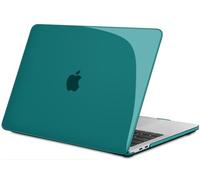 TECOOL Cover per MacBook Pro 13 Pollici 2016-2022 (M2 M1 A2338/A2289/A2251/A2159/A1989/A1706/A1708), Custodia Rigida Protettiva Sottile in Plastica Superficie Liscia, Cristallo Turchese Profondo