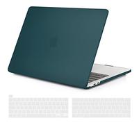 TECOOL Cover per MacBook Pro 13 Pollici 2016-2022 (M2 M1 A2338/A2289/A2251/A2159/A1989/A1706) con Touch Bar, Custodia Rigida Protettiva Sottile in Plastica e Copritastiera UE, Turchese Profondo