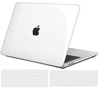 TECOOL Cover per MacBook Pro 13 Pollici 2016-2022 (M2 M1 A2338/A2289/A2251/A2159/A1989/A1706) con Touch Bar, Custodia Rigida Protettiva Sottile in Plastica e Copritastiera UE, Cristallo Trasparente