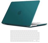 TECOOL Cover per MacBook Pro 14 Pollici M5 M4 M3 M2 M1 Pro Max 2021-2026, Custodia Rigida Protettiva Sottile in Plastica e Copritastiera UE, Turchese Profondo