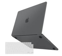 TECOOL Cover Smerigliata per MacBook Pro 14 Pollici M4 M3 M2 M1 Pro/Max 2021-2024 (A3401 A3185 A3112 A2992 A2918 A2779 A2442), Custodia Ultrasottile Rigida e Copritastiera UE in TPU, Grigio Siderale